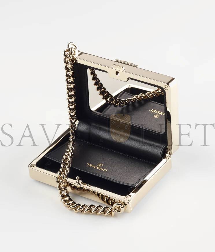 Ch*el mini bucket with chain gold hardware ap2859 b08447 10601 （11*9*8.8cm）